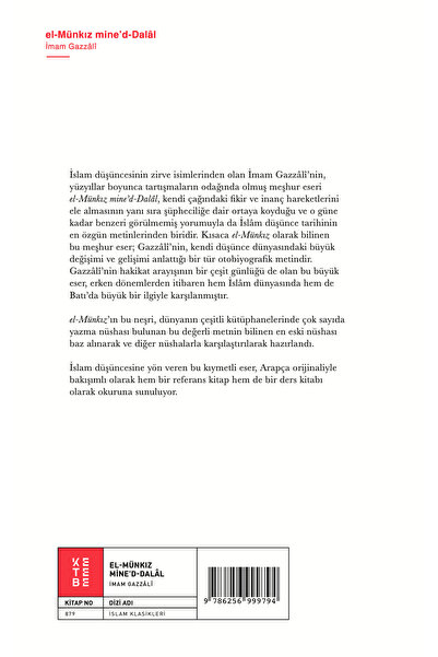 Ketebe El Münkız mine’d-Dalâl - İmam Gazali