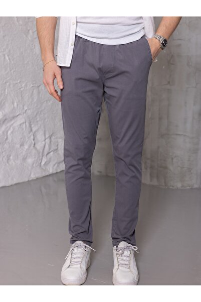 blayn jeans Ανδρικό παντελόνι Jogger σε γκρι χρώμα – Άνετο κοψίμα, με κορδόνι...