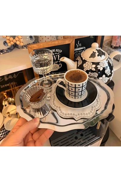 Elzemm store 20*25 Cm Paslanmaz Çelik Oval Dalgalı Model 6 Adet Servis Ve Sun...