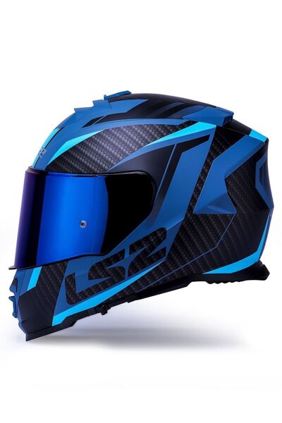 LS2 Storm 2 Racer Mat Mavi Kask