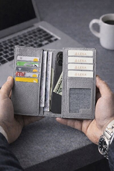 Lexa Magnetic Handheld Portfolio Wallet with Boxed Phone Compartment