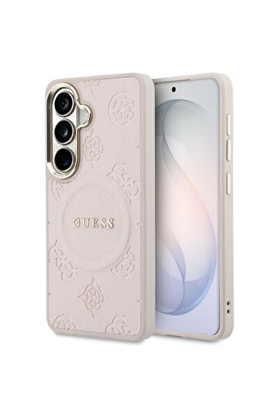 Guess Case for Samsung Galaxy S26, Saffiano Peony Embossed Ring, Black