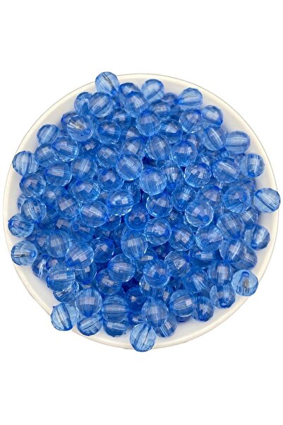 Hedef Bijuteri Mărgele acrilice model World de culoare albastră de 10 mm, bij...