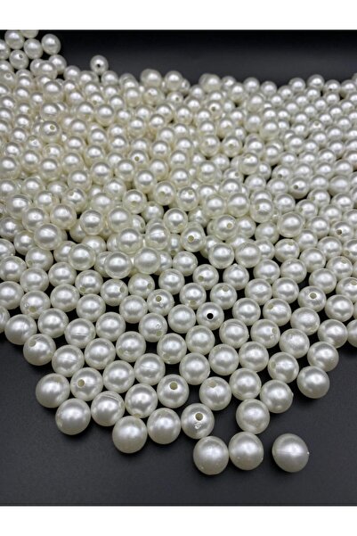 Hedef Bijuteri 12mm Krem Renk Plastik Inci Boncuk, Çanta Ve Takı Yapım Boncuğ...