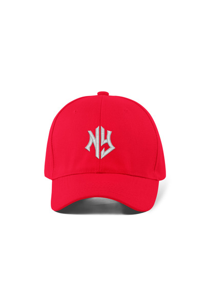 QUATEX Nakışlı Şapka – Kırmızı %100 Pamuk Gabardin Unisex Model