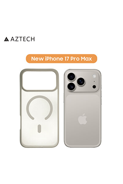 Aztech IPhone 17 Pro Max Case Super Shield Clear Black Magnetic Safe | Gray