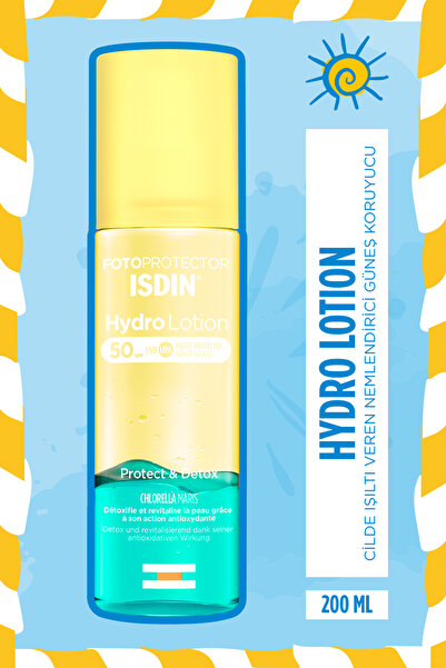 ISDIN Fotoprotector Hydrolotion Spf 50 200ml Nemlendiricili Güneşten Koruyan ...