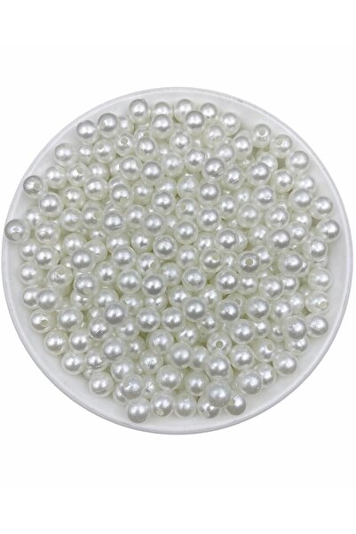 Hedef Bijuteri Perle din plastic, 50gr 8mm Mărgele albe din plastic, mărgele ...