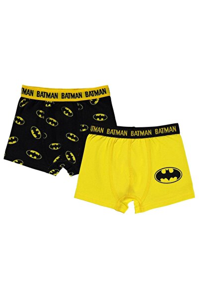 Batman Erkek Çocuk 2'li Boxer Set 2-10 Yaş Sarı