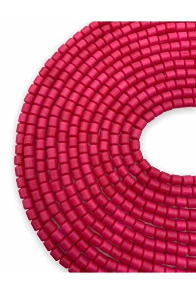 Hedef Bijuteri خرز لينو، لون الكرز الوردي الداكن بوليمر كلاي لينو، خيط خرز، 6...