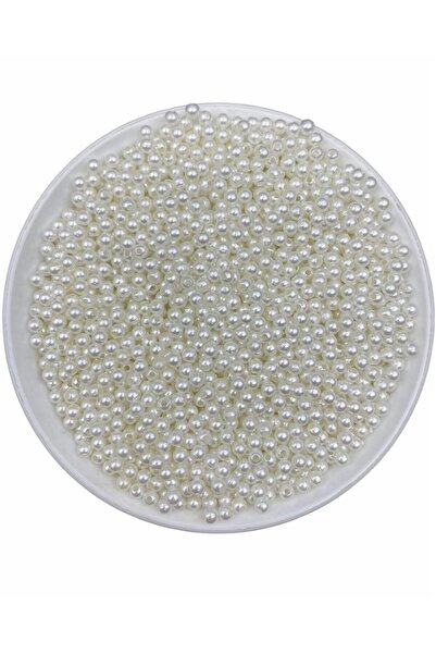 Hedef Bijuteri 25gr 4mm mărgele de perle din plastic crem, mărgele pentru con...