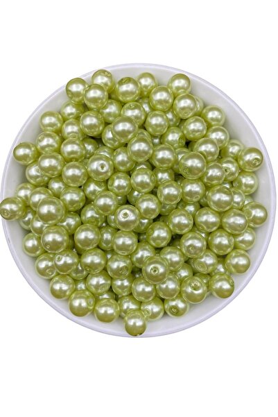 Hedef Bijuteri Mărgele de perle de sticlă verde deschis de 10 mm, mărgele pen...