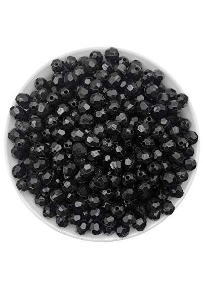 Hedef Bijuteri 50gr 8mm Siyah Renk Petek Model Akrilik Boncuk,Takı , Çanta Ya...