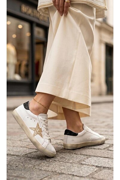 luuq shoes Γυναικεία αθλητικά παπούτσια STARR από γνήσιο δέρμα με κεντημένα α...