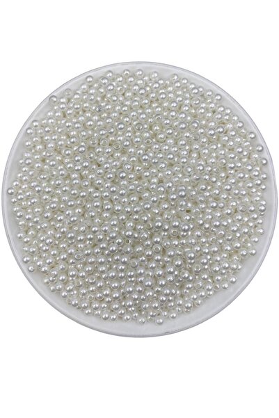 Hedef Bijuteri 25gr 4mm mărgele de perle din plastic alb, mărgele pentru conf...