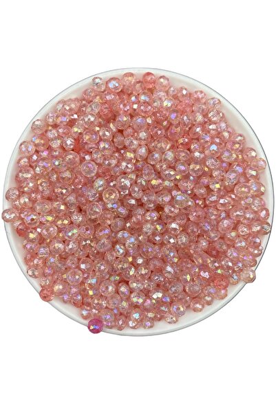 Hedef Bijuteri Mărgele acrilice Janjan de 6 mm, culoare somon/coral, mărgele ...