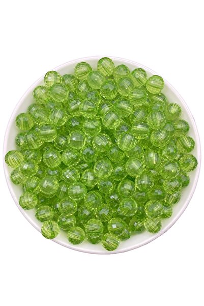 Hedef Bijuteri Mărgele acrilice de culoare verde deschis de 10 mm, model Worl...