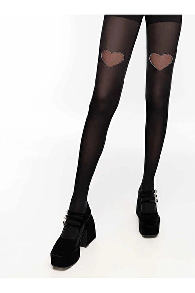 Penti جوارب طويلة من My Big Heart باللون الأسود