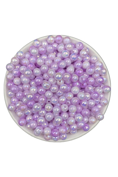 Hedef Bijuteri 50gr 8mm Lila / Violet Ebruli Perle perlate pastelate, bijuter...