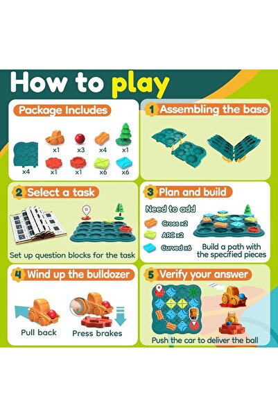 Arabest Kids STEM Board Game, Logical Road Builder Puzzle, Brain Teaser for 3...