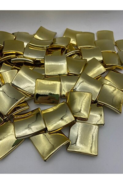 Hedef Bijuteri 100gr Gold Renk Metalize Kare Baklava Model Boncuk, Aksesuar, ...