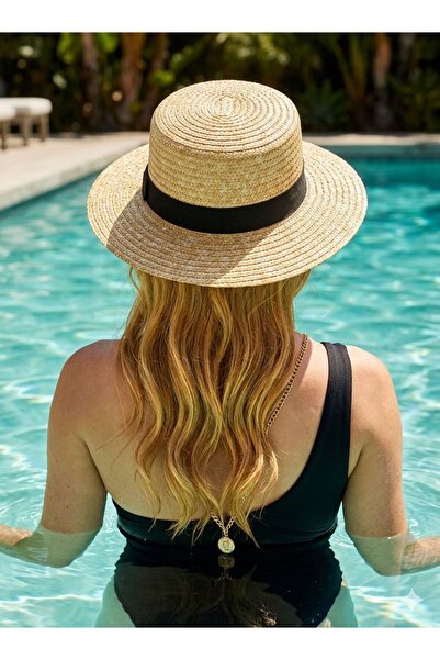 Axesoire 14514 Bež slamnati šešir