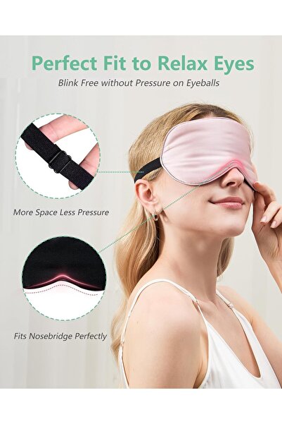 BeeVines Sleep Mask, 2 Pack 100% Real Natural Pure Silk Eye Mask