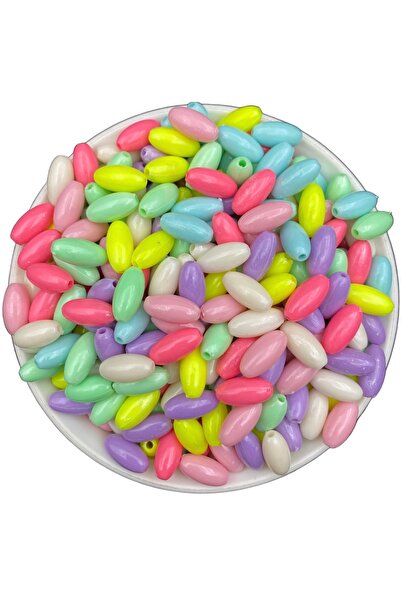 Hedef Bijuteri 25gr Pastel 8x14mm Mărgele acrilice model Arpa, Bijuterii, Măr...