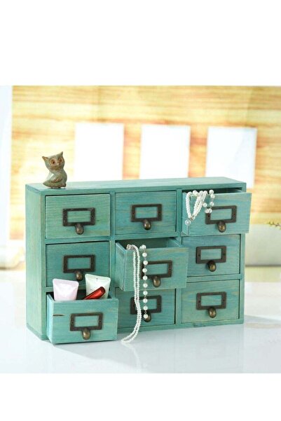 Arabest Wooden Desktop Jewelry Organizer Box, Stylish Storage Solution for Sm...