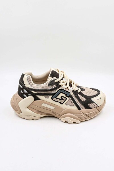 Guja İthal Seri Kadın Sneaker Spor Ayakkabı GJ366 - Bej - 36