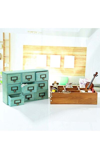 Arabest Wooden Desktop Jewelry Organizer Box, Stylish Storage Solution for Sm...