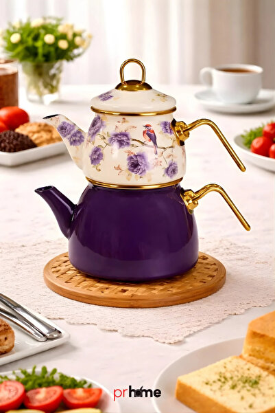 PR HOME نموذج إبريق الشاي الصغير المطلي بالمينا من Fiorella