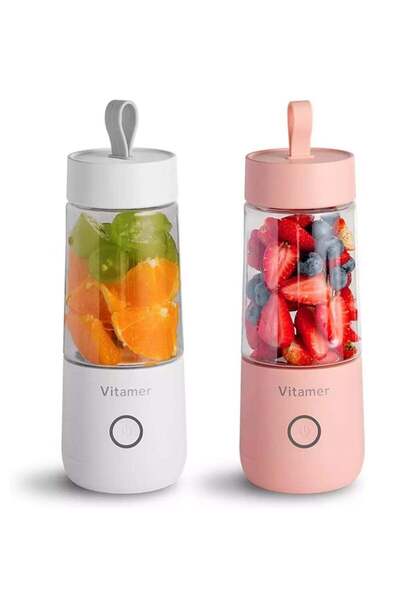 Arabest عصارة كهربائية محمولة سعة 350 مل، خلاط عصير قابل لإعادة الشحن عبر USB...