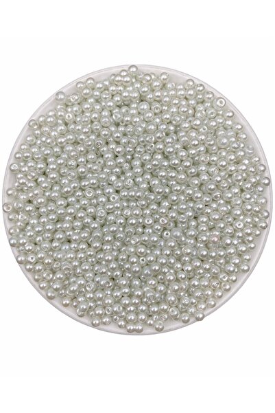 Boncuk 50 gr perle de sticlă albe de 4 mm, mărgele pentru confecționarea biju...