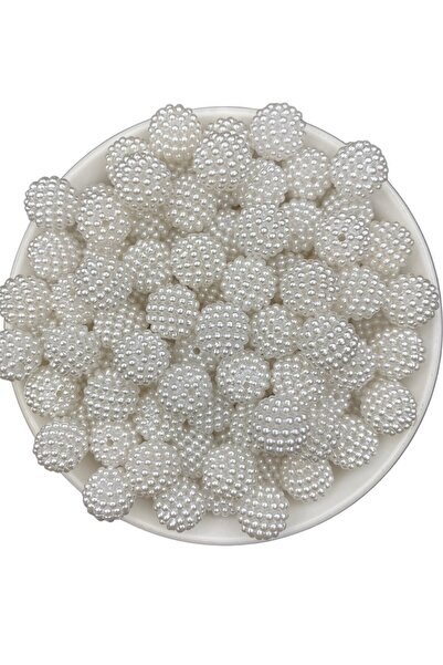 Hedef Bijuteri 50 غرام 14 ملم اللون الأبيض سبليت بلاك بيري حبات اللؤلؤ صنع ال...