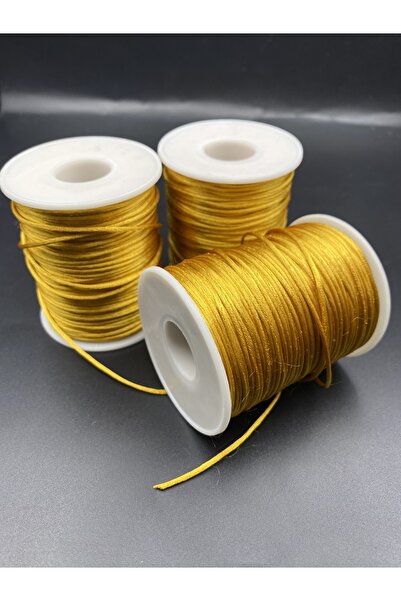 Hedef Bijuteri Flush Thread, 100 Meters (Coil) Gold / Golden Yellow Flush Thr...