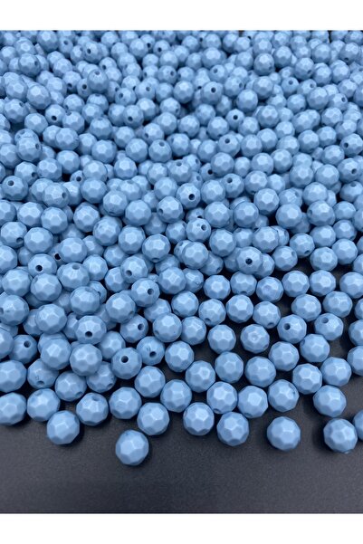 Hedef Bijuteri 100gr Model Fagure Opac, Culoare Albastru Deschis, Mărgele Acr...