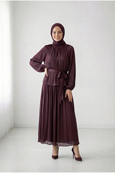 BENAHOLL Σετ Φούστας Janjan με Μανίκια Μπαλόνι Barrie - GE794 Δαμασκηνί