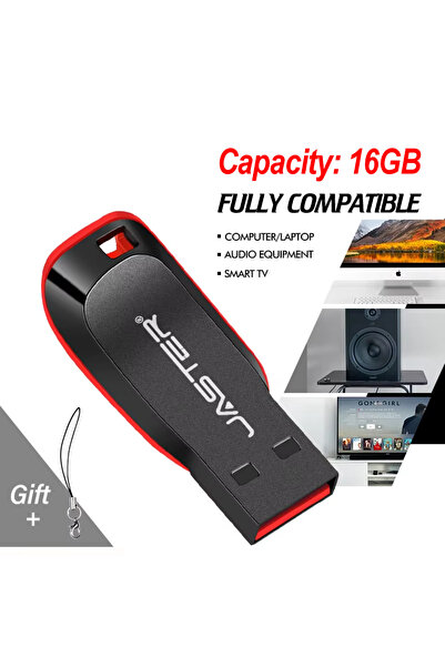 Choice ذاكرة فلاش USB عالية السرعة بسعة 16 جيجابايت مع شعار أحمر، قلم USB 2.0...