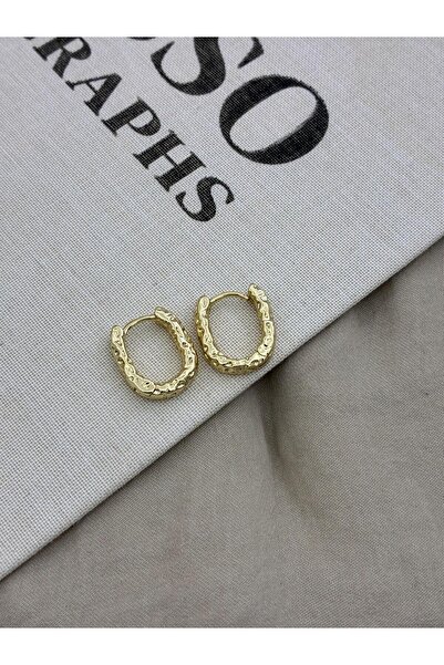 Hedef Bijuteri Xuping Gold Renk U Model Desenli Vintage Küpe