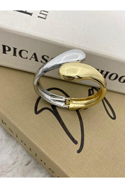 Hedef Bijuteri Special Series Gold Silver Color Drop Model Design Handcuff Br...