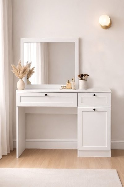 SARMOBİ Terra Makyaj Masası 120 x 97 x 41 cm - Modern Tasarım