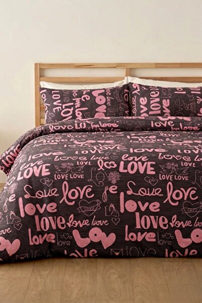 LaLiva Sada prostěradel Love Double s elastickým lemem – bavlněná sada povlečení