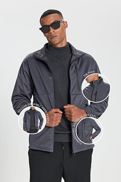 AC&Co / Altınyıldız Classics Ανδρικό παλτό Comfort Fit σε γκρι χρώμα - Ζεστό,...