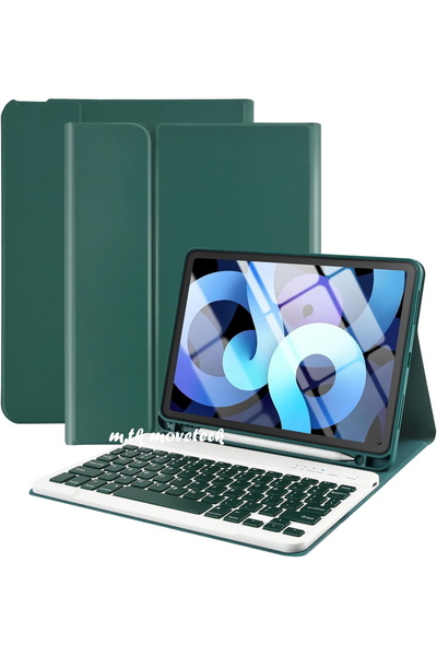m.tk moveteck İpad Air 4/5/6 Nesil Air 11 2025 M3 Uyumlu Tablet Klavyeli Kılı...