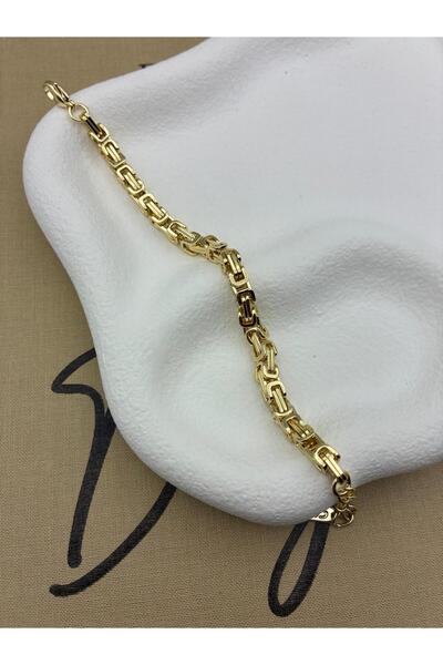 Hedef Bijuteri 14K Gold Renk Basıc Kral Zincir Model Bileklik CM107