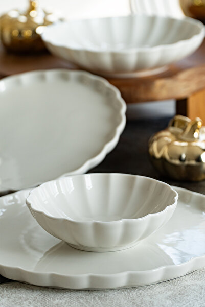 Bernardo Lyon 24 Parça Porselen Yemek Takımı Beyaz