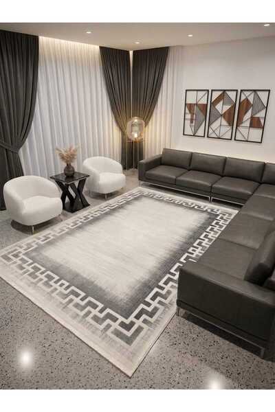 NOVA HALI Kumru Bambu tarz %100 akrilik 4 m2-6 m2 Metrekare Salon Halısı otur...