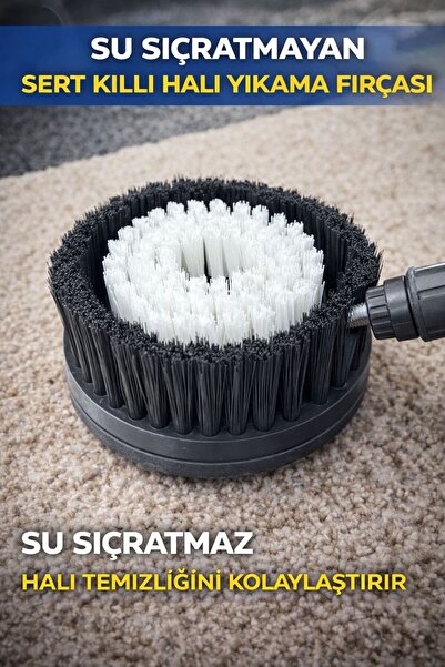 Upcare Su Sıçratmayan Halı Yıkama Polisaj Fırçası Sert Metal Yuvalı