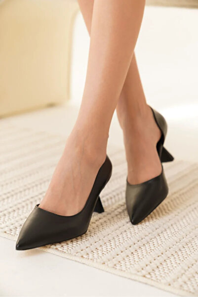TRENDELLA Pantofi cu toc pentru femei Seraphine, negru mat